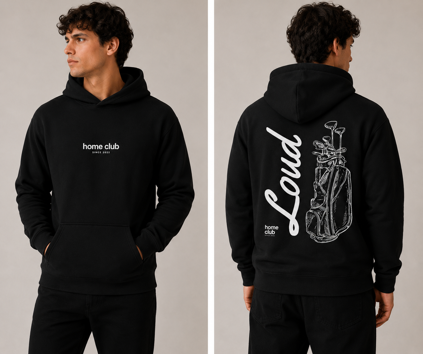 Loud Golf Bag Back Hoodie